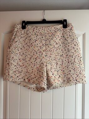 Express High-Waist Cream Confetti Tweed Women's Shorts